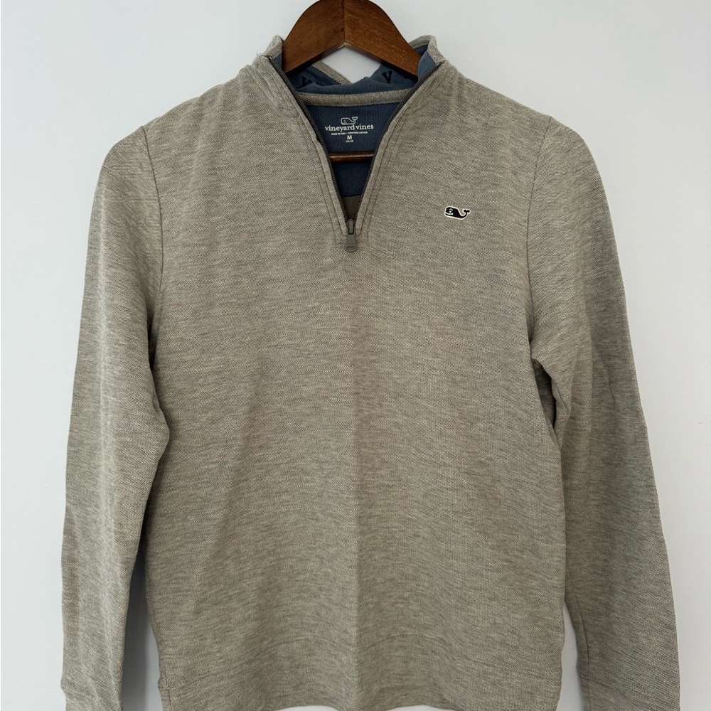 Vineyard Vines Boy’s Gray Quarter-Zip Sweater